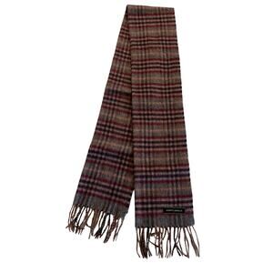 12-72(3) JOSEPH ABBOUD Scarf Plaid Brown Size 58"Hx6"W